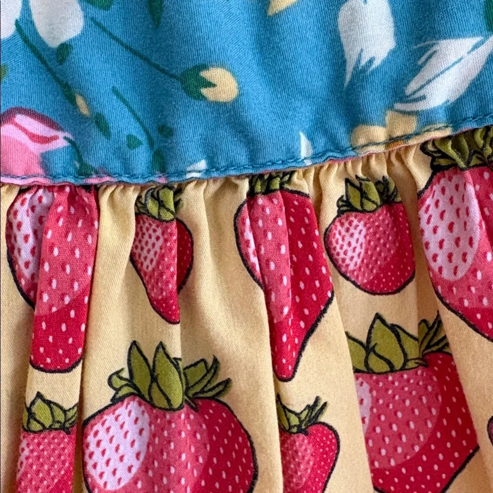 Matilda Jane Faircloth Hill Peasant Top Strawberry Girls Size 2 - Picture 3 of 5